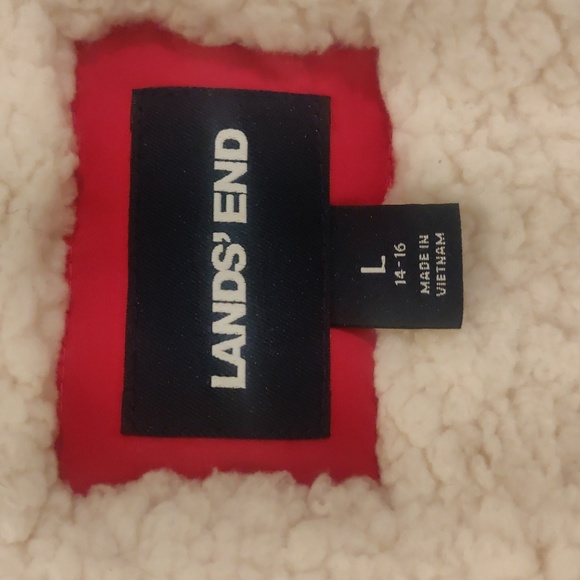 New!Lands' END expeditio berry burst 600 fill power winter parka Kids sz 14-16 - Picture 8 of 12